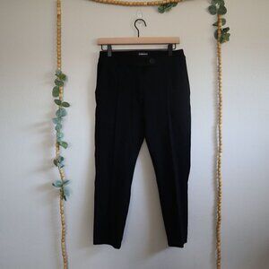 Betabrand Straight Leg Cropped Black Dress Pants Size 2